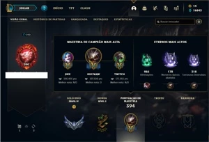 Conta prata 4 com 114 Champs e 133 Skins ( MAIN ADC ) - League of Legends LOL
