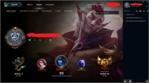 CONTA GOLD 3 2017 NOVEMBRO SKIN VITORIOSA - League of Legends LOL