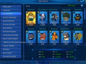 conta ladmo(lucemon)- AOX 5/5, Alter-S 6/6, Omegamon 4/5 - Digimon Masters Online