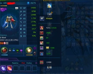 conta ladmo(lucemon)- AOX 5/5, Alter-S 6/6, Omegamon 4/5 - Digimon Masters Online