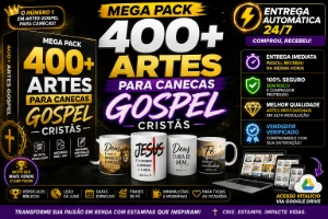 🔥 Mega Pack 400+ Artes Para Canecas Gospel Cristãs - Outros