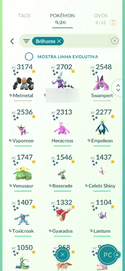 Conta Pokémon Go nível 42 24 shinys 12 lendários 5 míticos