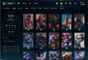 Conta Diamante 4 com 103 Champs e 230 Skins + 77 Cromas - League of Legends LOL