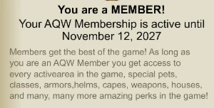 Conta 2014 - Conta com 6 HeroMart - Member ativo até 2027 - Adventure Quest World AQW