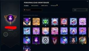 Conta league of legends Platina com MMR bom LOL