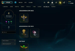 Conta PLATINA 4 | 61% Win - Lol (League Of Legends) Elomoon