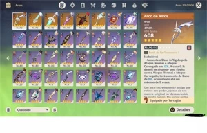 Conta Genshin AR 58, 16 personagens 5 estrelas, 6 armas 5* - Genshin Impact
