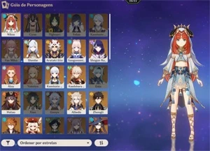 Conta Genshin AR 58, 16 personagens 5 estrelas, 6 armas 5* - Genshin Impact