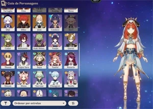 Conta Genshin AR 58, 16 personagens 5 estrelas, 6 armas 5* - Genshin Impact
