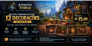 ⚒️ AZEROTH FORGE | Pacote de 12 Decorações de Housing - Blizzard