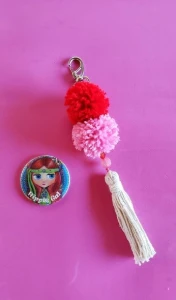 Chaveiro Pompom para Bolsas - Artesanato e Personalizados