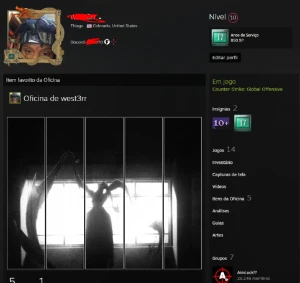 Conta Steam nivel 10, 17 anos de serviço e jogos - Counter Strike CS