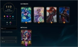 Conta de LOL lvl 156, 144 champ, 112 skins (4 ultimate) - League of Legends