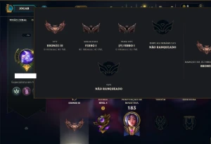 Ferro 1 com 90 Champs e 17 Skins ( Mais de 80 Jogos ) - League of Legends LOL