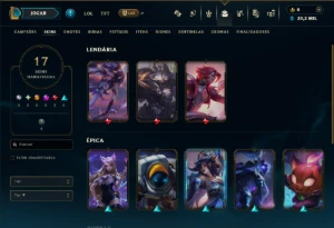 Ferro 1 com 90 Champs e 17 Skins ( Mais de 80 Jogos ) - League of Legends LOL