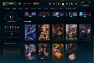 Ferro 1 com 90 Champs e 17 Skins ( Mais de 80 Jogos ) - League of Legends LOL