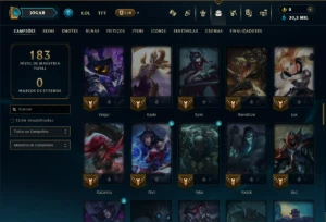 Ferro 1 com 90 Champs e 17 Skins ( Mais de 80 Jogos ) - League of Legends LOL