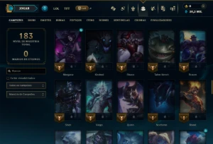 Ferro 1 com 90 Champs e 17 Skins ( Mais de 80 Jogos ) - League of Legends LOL