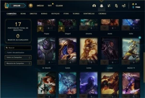 Conta ouro 4 com 26 Champs e 2 Skins + 1 Fragmento - League of Legends LOL