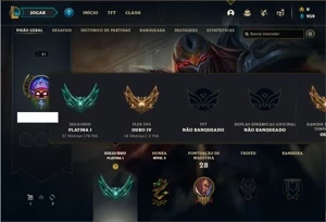 Conta Platina 1 com 25 Champs e 2 Skins ( 79 PDL ) - League of Legends LOL