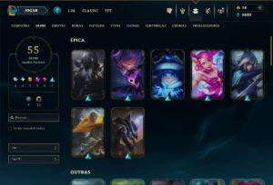 Diamante 3 com 95 Champs e 55 Skins ( JG / MID / ADC ) - League of Legends LOL