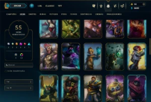 Diamante 3 com 95 Champs e 55 Skins ( JG / MID / ADC ) - League of Legends LOL