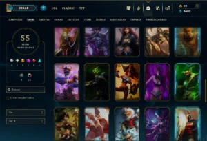 Diamante 3 com 95 Champs e 55 Skins ( JG / MID / ADC ) - League of Legends LOL