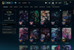 Diamante 3 com 95 Champs e 55 Skins ( JG / MID / ADC ) - League of Legends LOL