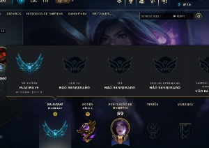 Conta platina 4 lol-smurf level 41-mmr bom - League of Legends