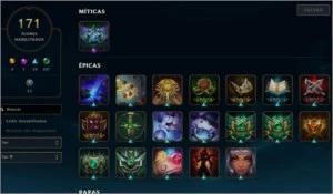 Conta LOL PLATINA 2 - 84 CHAMPS - 39 SKINS - MMR ALTO - League of Legends