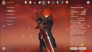 CONTA GENSHIN AR  58, 17 PERSONAGENS 5* e 8 ARMAS * - Genshin Impact