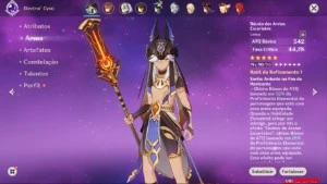 CONTA GENSHIN AR  58, 17 PERSONAGENS 5* e 8 ARMAS * - Genshin Impact