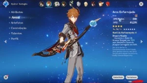 CONTA GENSHIN AR  58, 17 PERSONAGENS 5* e 8 ARMAS * - Genshin Impact