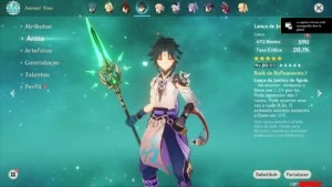 CONTA GENSHIN AR  58, 17 PERSONAGENS 5* e 8 ARMAS * - Genshin Impact