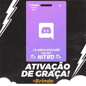 Discord Nitro Gaming 3 Mêses + 2 Impulsos