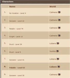 PALADIN 79 EM CALMERA OPTIONAL PVP - Tibia