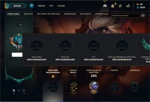 Conta Unranked com 110 Champs e 64 Skins - League of Legends LOL
