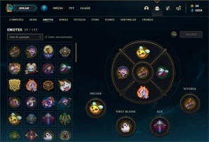 Conta Unranked com 110 Champs e 64 Skins - League of Legends LOL