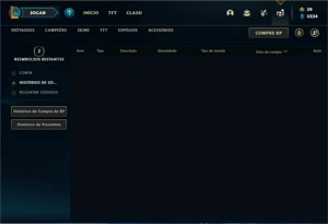 Conta Unranked com 110 Champs e 64 Skins - League of Legends LOL