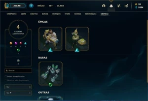 Conta Unranked com 110 Champs e 64 Skins - League of Legends LOL