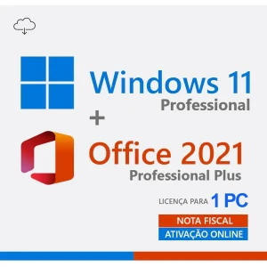Windows 11 Pro + Office 2021 Pro - Esd + NF_e - Softwares e Licenças