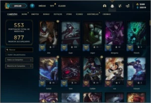 Conta Prata 2 com 114 Skins e 151 Champs + 2600 RP - League of Legends LOL