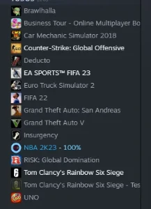 Conta Da Steam Com Fifa 23 Pc Time De 9Kk, Nba2k23, Gta V, F