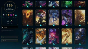 Aatrox Prestigio 2022, Ahri 2022, Thresh 2022 Conta Platina - League of Legends LOL