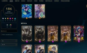 Aatrox Prestigio 2022, Ahri 2022, Thresh 2022 Conta Platina - League of Legends LOL