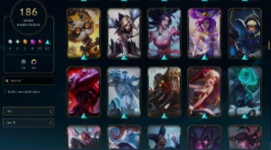 Aatrox Prestigio 2022, Ahri 2022, Thresh 2022 Conta Platina - League of Legends LOL