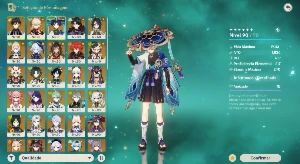 Conta Genshin Impact AR 60 + 34 personagens ★ T5 + Armas T5