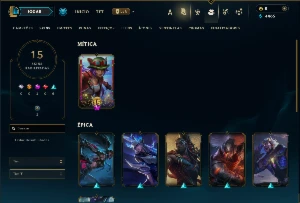 Prata 4 com 40 Champs e 15 Skins - League of Legends LOL