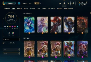 Conta League of Legends - 704 SKINS - TODOS OS CHAMPS LOL