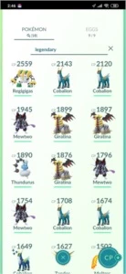 Conta pokémon Go +lendários